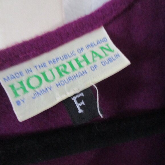 vintage  jimmy hourihan Ireland wool cashmere wrap stole magenta purple - Picture 3 of 3